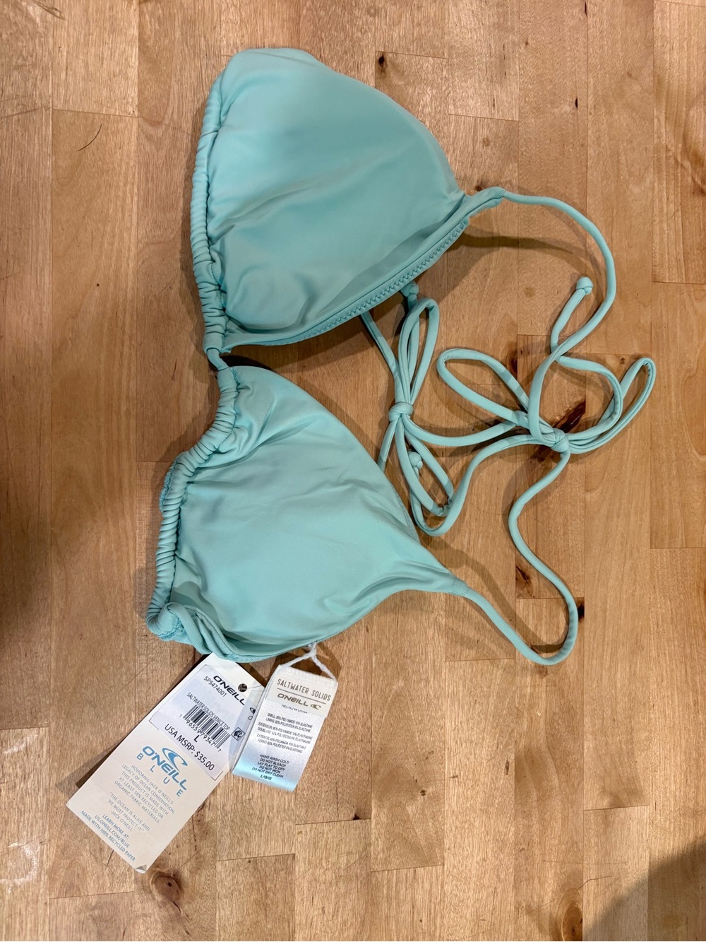 O'Neill Mint Green Triangle Bikini Top